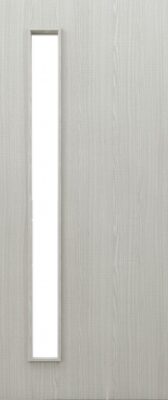 Light Grey Ash Flush D06 Glazed FD30 44mm Pre-Finished Fire Door - DE