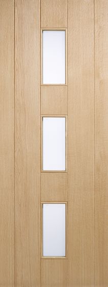 External Oak Copenhagen (OBSCURE GLASS) Un-Finished Door