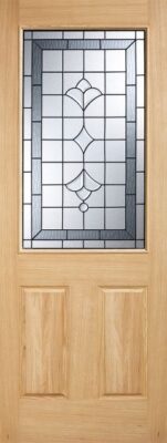 External Oak Winchester (OBSCURE GLASS) Un-Finished Door