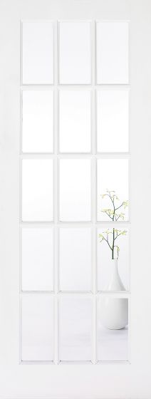 Internal White Primed SA 15L (CLEAR GLASS) Solid Core Door