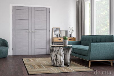 Light Grey Ash Montreal Pair Pre-Finished Door Pair - DE