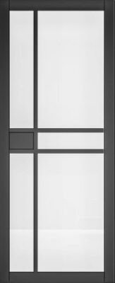 Internal Dalston Black (CLEAR GLASS) Pre-Finished Door