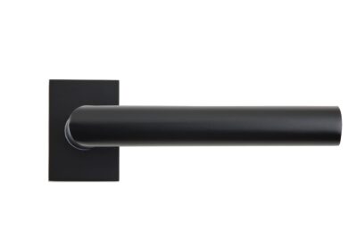Ares Matt Black Lever on Rose Door Handle (Per Pair)