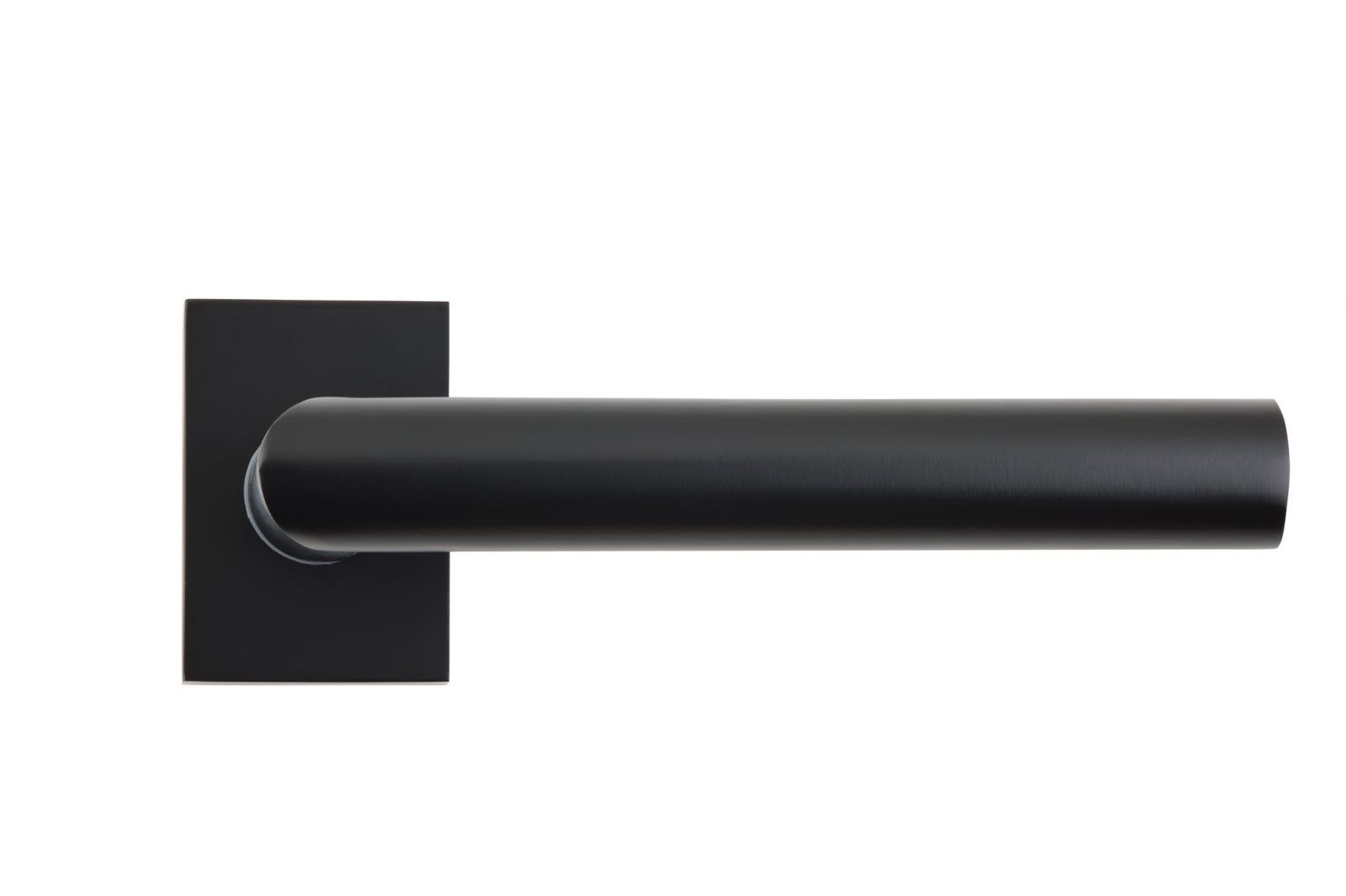 Ares Matt Black Lever on Rose Door Handle (Per Pair)