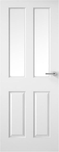 Internal White Primed 2 Light (CLEAR GLASS) Smooth Door
