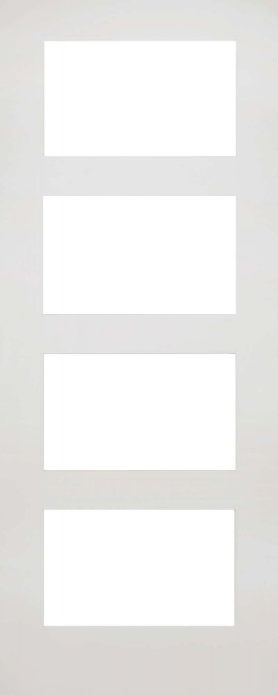 Internal White Primed Coventry (CLEAR GLASS) FD30 44mm Solid Core Fire Door