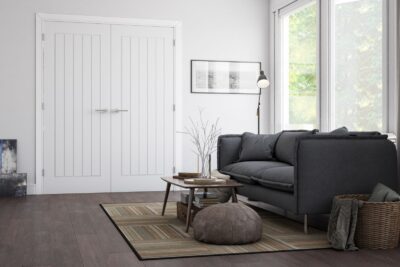 Internal White Primed Ely Rebated Door Pair