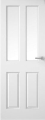 Internal White Primed 2 Light (OBSCURE GLASS) Woodgrain Door