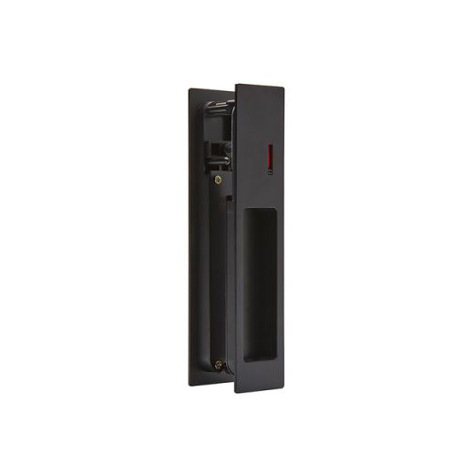 Gemini Pocket Door Privacy Sliding Lock - Matt Black