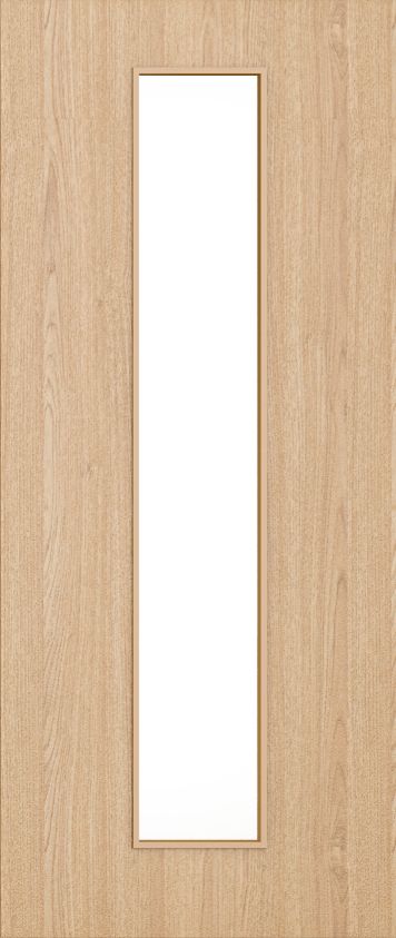 Flush Oak D010 Glazed FD30 44mm Pre-Finished Firedoor - DE
