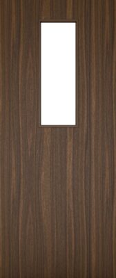 Internal Flush Walnut Pre-Finished 14 Glazed FD30 44mm Fire Door