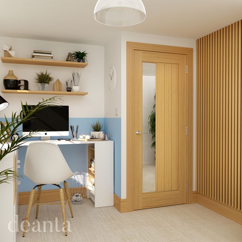 Internal Ely 1SL (CLEAR GLASS) Pre-Finished Door - Image 2