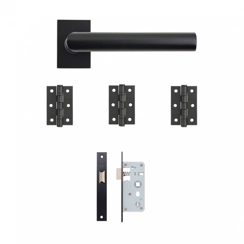 Ares Matt Black Slim Latch Kit - DE