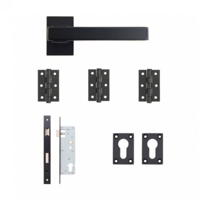 Argo Matt Black Slim Sash Lock Kit - DE