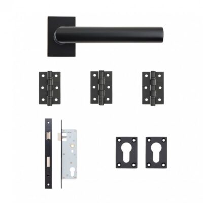 Ares Matt Black Slim Sash Lock Kit - DE