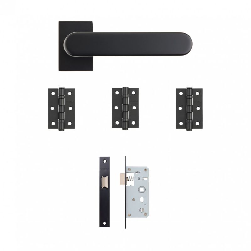 Juno Matt Black Slim Latch Kit - DE