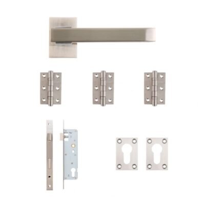 Argo Satin Nickel Chrome Slim Sash Lock Kit - DE