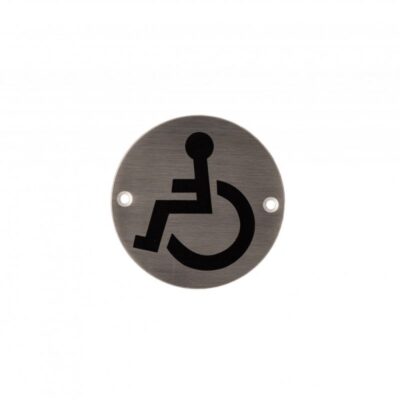3 inch Round Steel Disabled Sign
