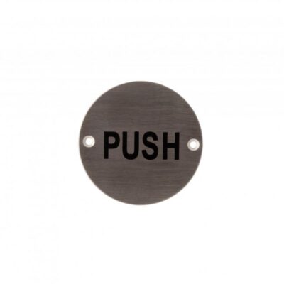 3inch Round Steel Push Sign
