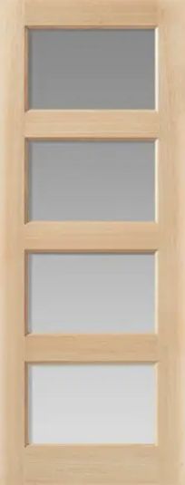 Internal Oak Pattern 50 Mersey (OBSCURE GLASS) Un-Finished FD30 44mm Fire Door