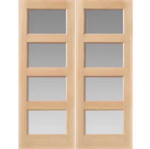 Oak Pattern 50 Mersey NON Rebated (OBSCURE BEVELLED GLASS) Un-Finished - DF