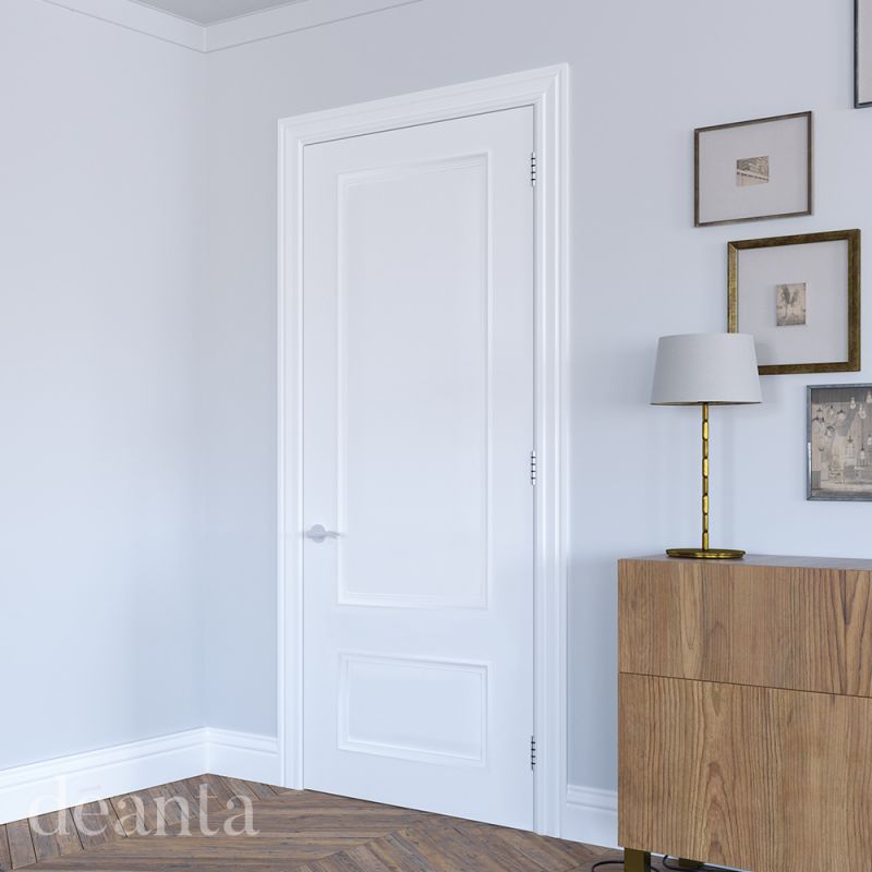 Internal White Primed Solid Core Sandringham Door - Image 2