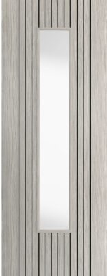 Internal Aria Grey Pre-Finished Laminate (CLEAR GLASS) Door