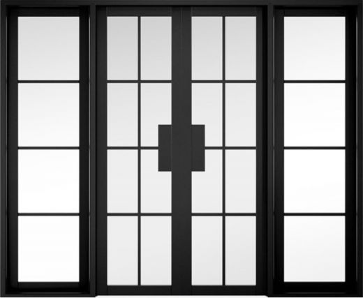 Internal Black Malvern W8 Pre-Finished (CLEAR GLASS) Room Divider