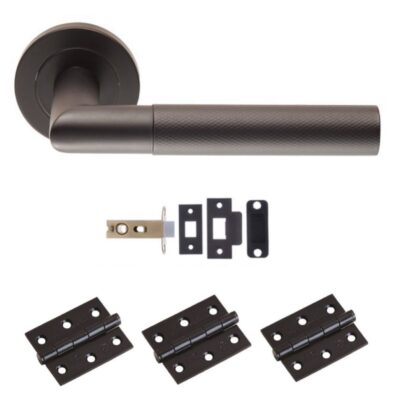 Internal Handle Pack Matt Black Knurled