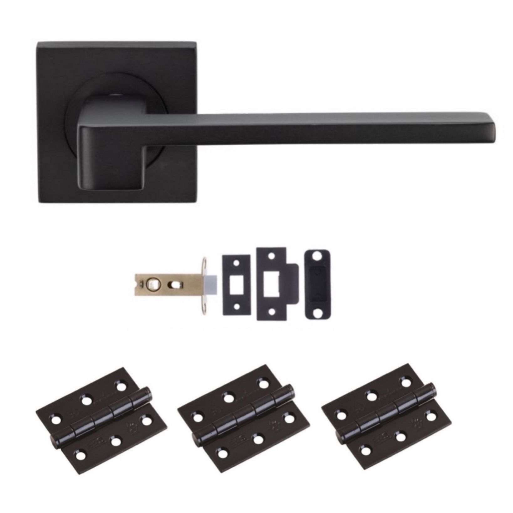 Internal Handle Pack Square Rose -  Matt Black DGCB