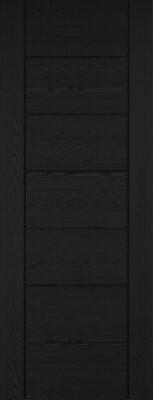 Black Laminate Pre-Finished Linear 7 Panel FD30 44mm - LPD