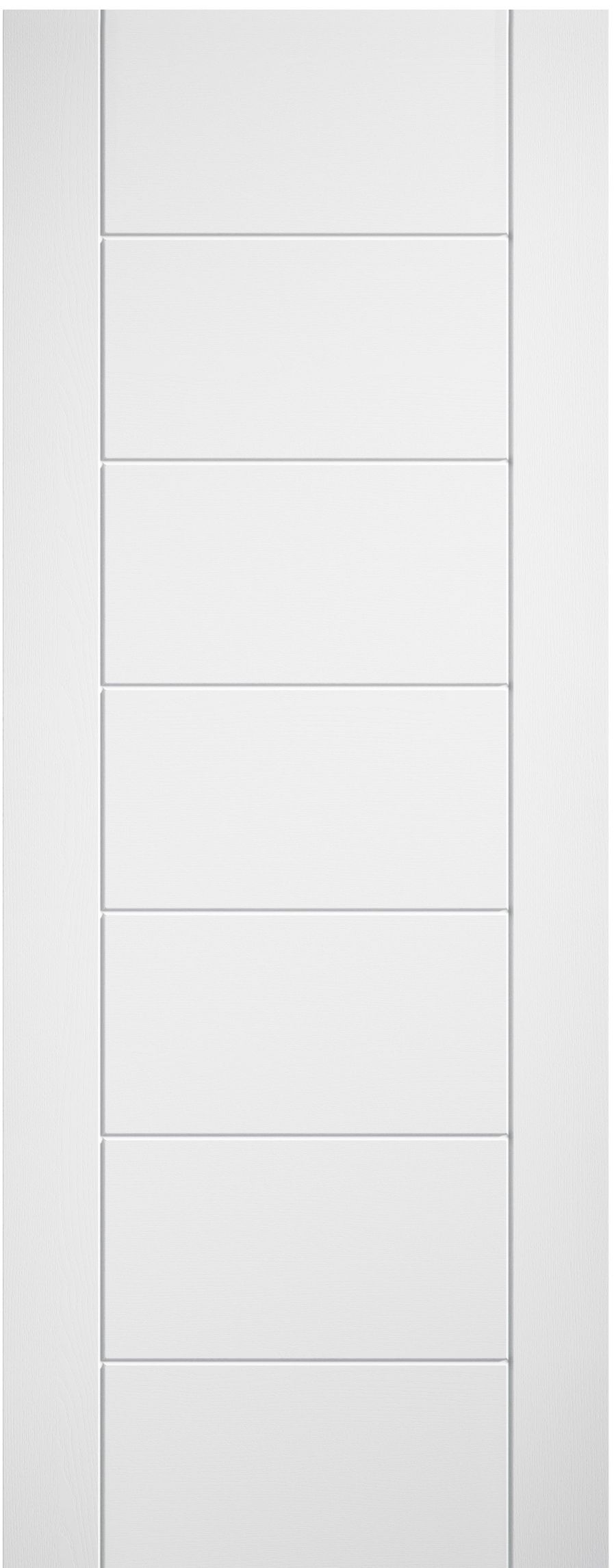 White Pre-Finished Linear 7 Panel Semi Solid Core - LPD