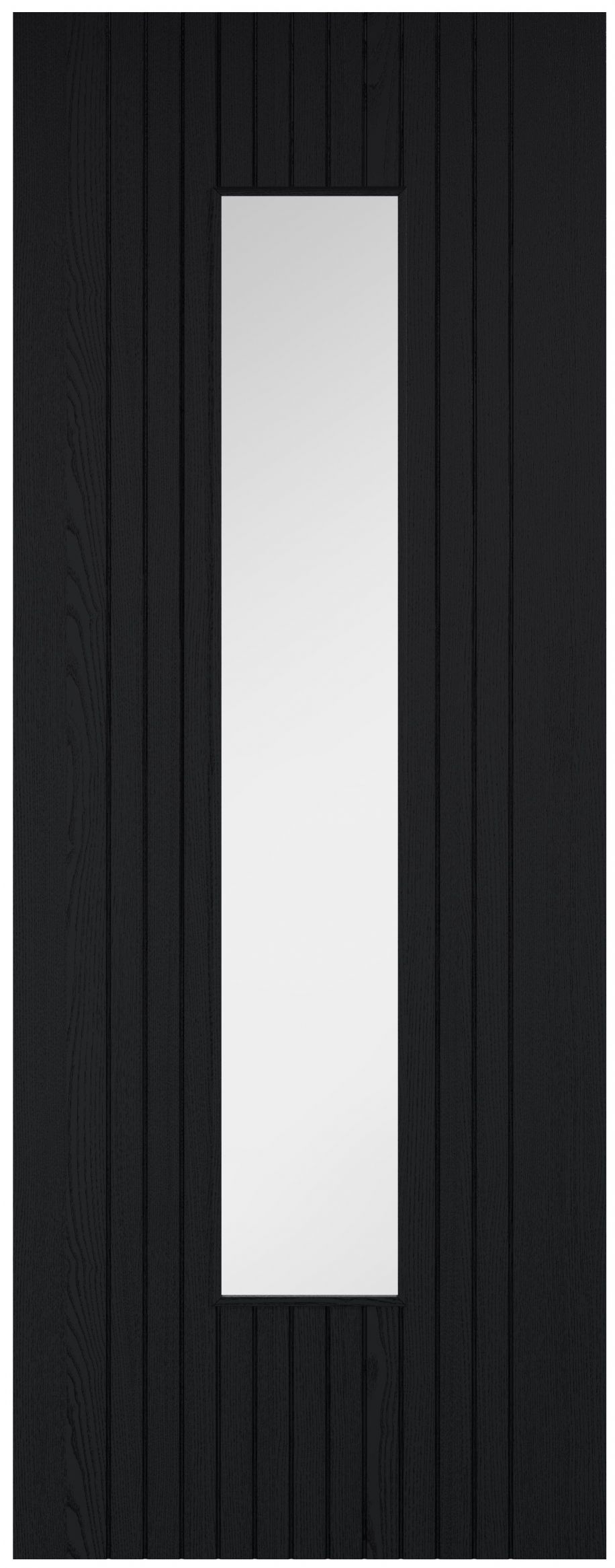 Internal Black Laminate Pre-Finished Sydney (CLEAR GLASS) Semi Solid Core Door