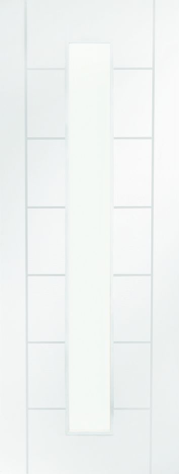 White Primed Palermo 1 Light FD30 44mm (CLEAR GLASS) - XL