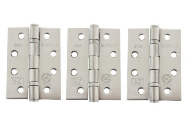 4 inch Satin Stainless Grade 13 CE Ball Bearing Hinge (Pack of 3)
