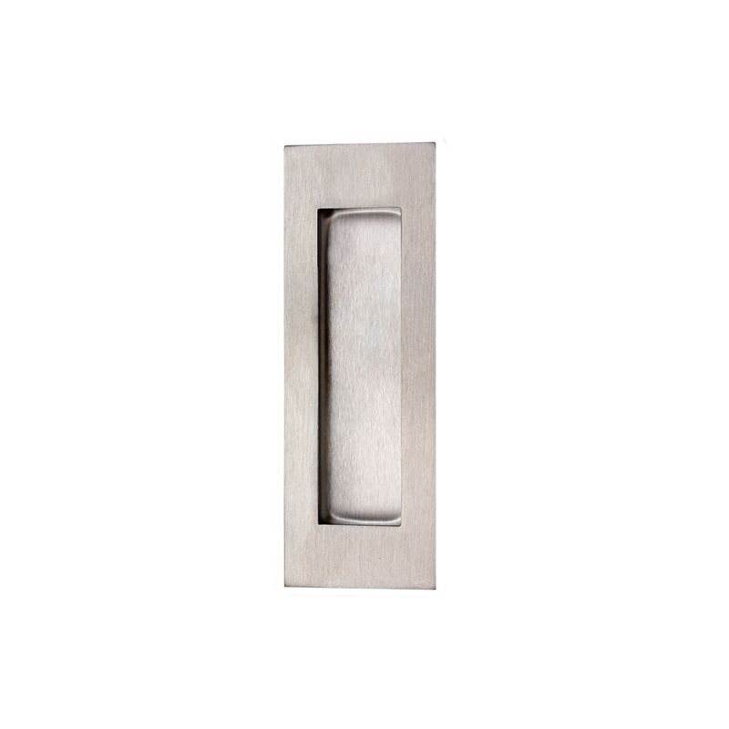 Satin Slim Pocket Door Finger Pull Handle (Pair)