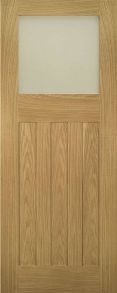 Internal Oak Cambridge 1930s Style (OBSCURE GLASS) Un-Finished Door