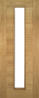 Internal Oak Seville 1L (CLEAR GLASS) Pre-Finished Door
