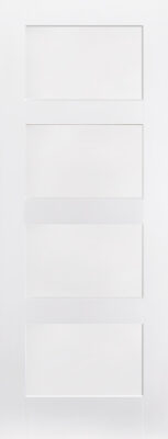 White Primed Shaker 4 Panel - Solid Core - LPD