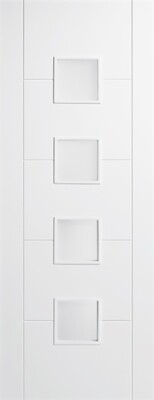 Internal White Primed Vancouver 4L (OBSCURE GLASS) Solid Core Door
