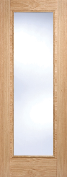 Internal Oak Vancouver Pattern 10 (CLEAR GLASS) Pre-Finished Door