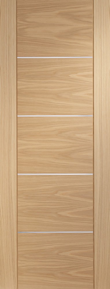 Oak Portici - FD30 - 44mm - Pre Finished - Aluminium Inlay - XL