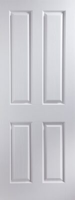 Internal White Primed Oakfield 4 Panel Woodgrain 35mm FD30 Fire Door