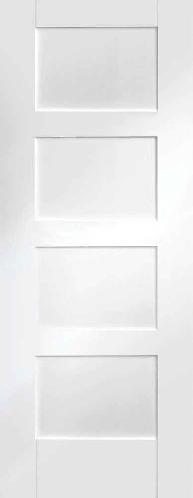 White Primed Shaker 4 Panel - XL