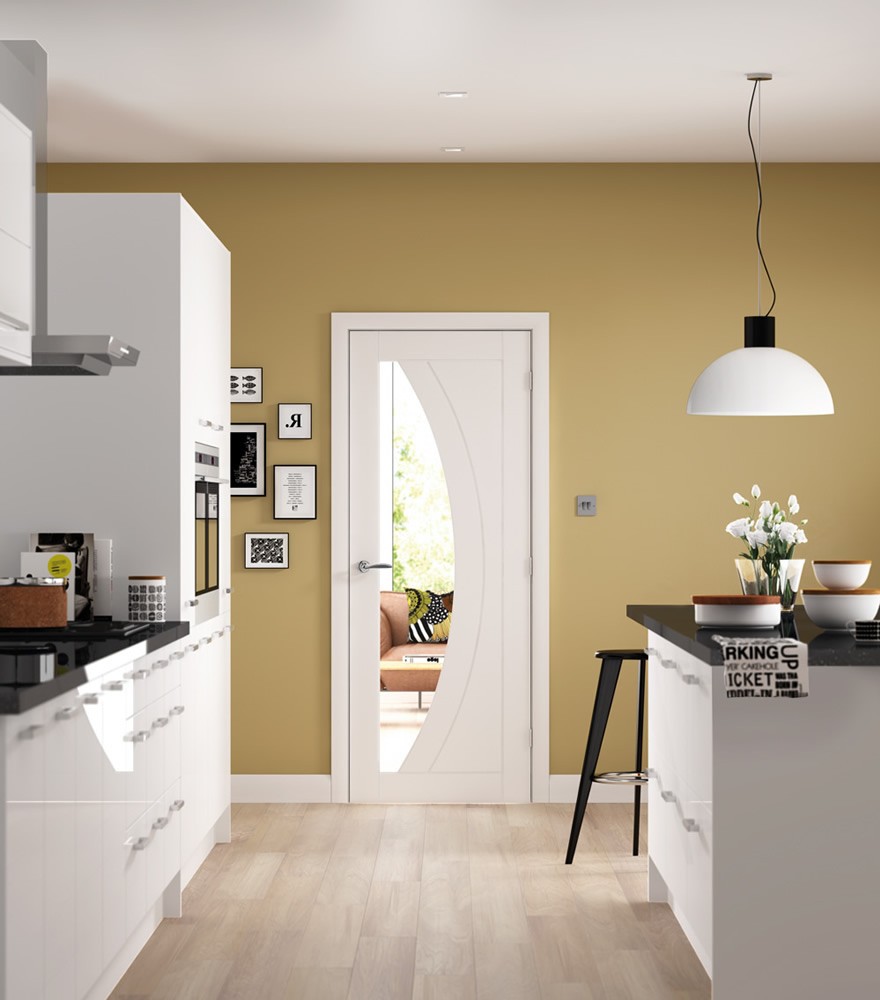 White Primed Salerno (CLEAR GLASS) FD30 44mm - XL - Image 2