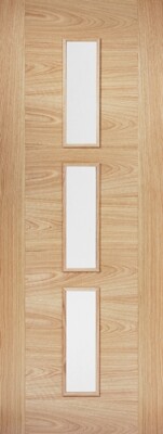 Internal Oak Sofia (CLEAR GLASS) Pre-Finished Door