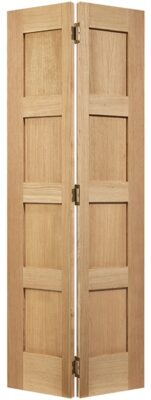 Internal Oak Shaker Bi-Fold Solid Core Un-Finished Door - LPD