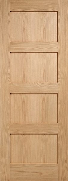 Oak Shaker 4 Panel Solid Core Pre-Finished Door - LPD