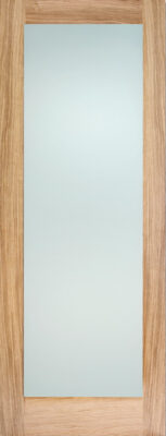Internal Oak Pattern 10 (OBSCURE GLASS) Un-Finished Solid Core Door