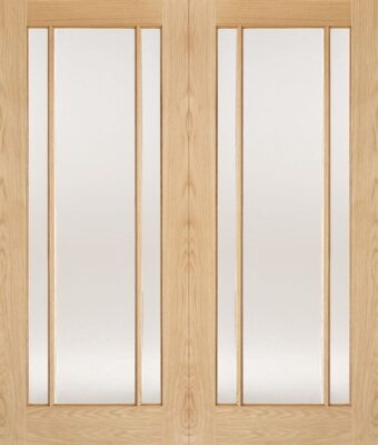 Oak Lincoln Un-Finished Rebated Pair (CLEAR GLASS) -  LPD